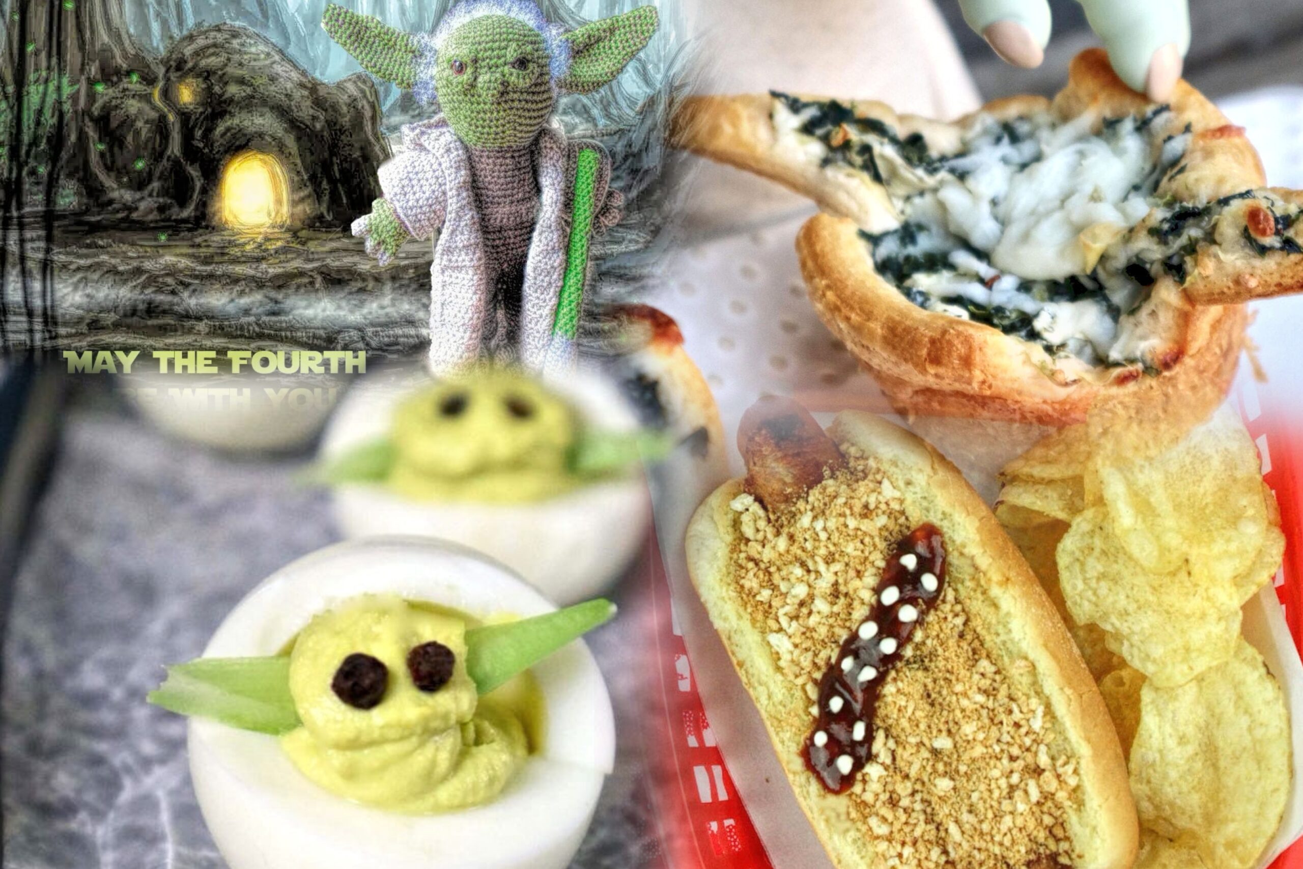 a collage of the completed recipes in this column.