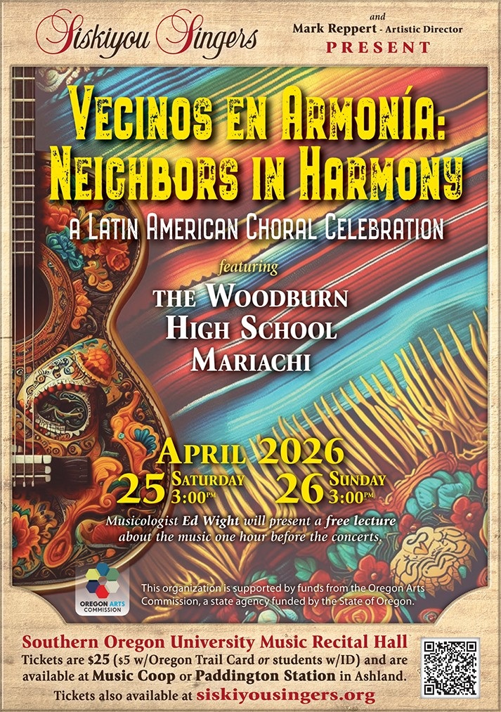 advertising poster for the Siskiyou Singers.