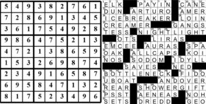 collage of this week's puzzle solutions.