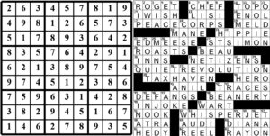 collage of this week's puzzle solutions.