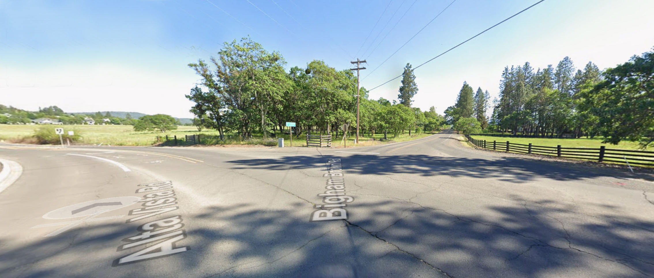 a screen grab of alta vista and bigham roads in eagle point.