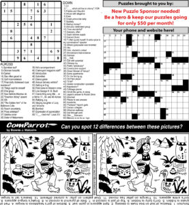 collage of this week's puzzles.