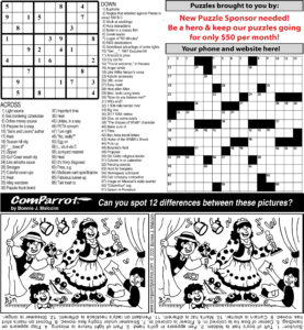 Collage of this week's puzzles.