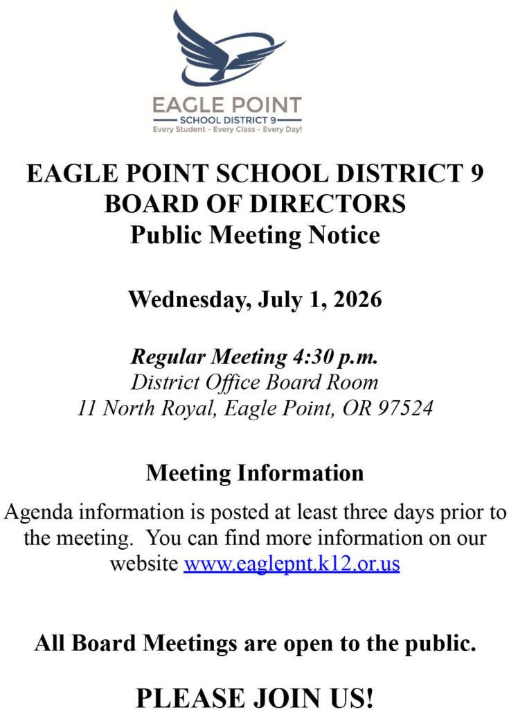 public notice for July 1 epsd9 board meeting