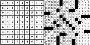 collage of this week's puzzle solutions.