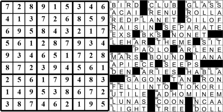 collage of this week's puzzle solutions.