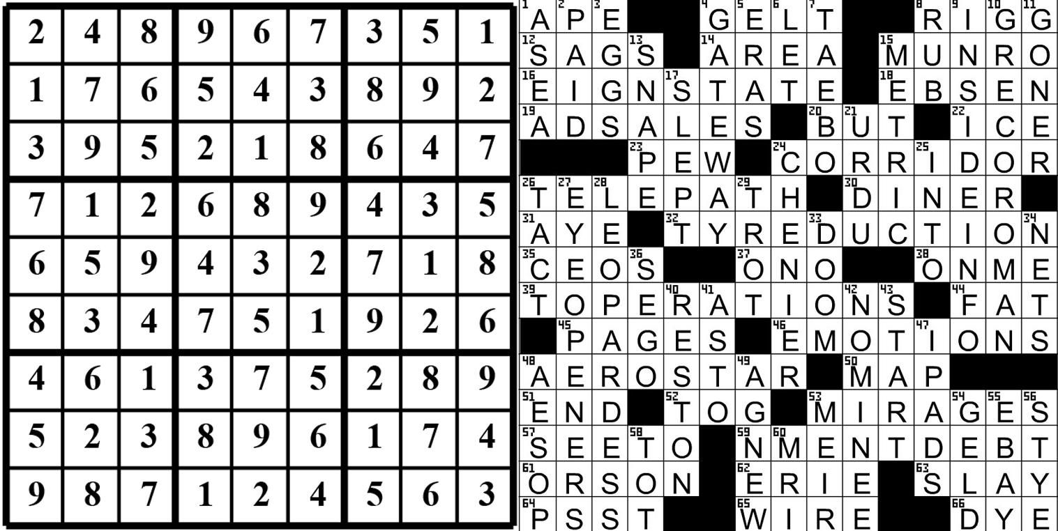 this week's puzzle solutions