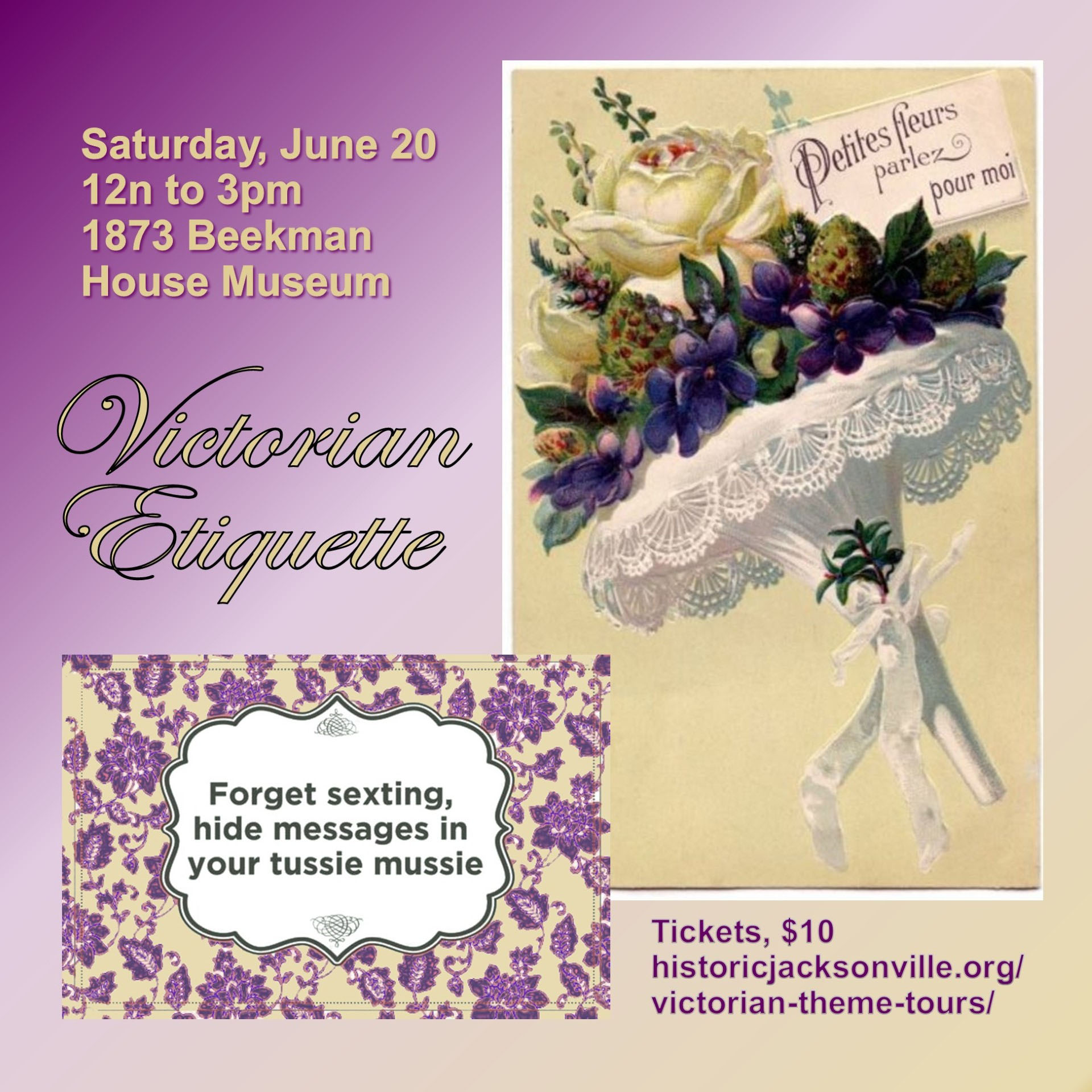 graphic for the victorian etiquette event.