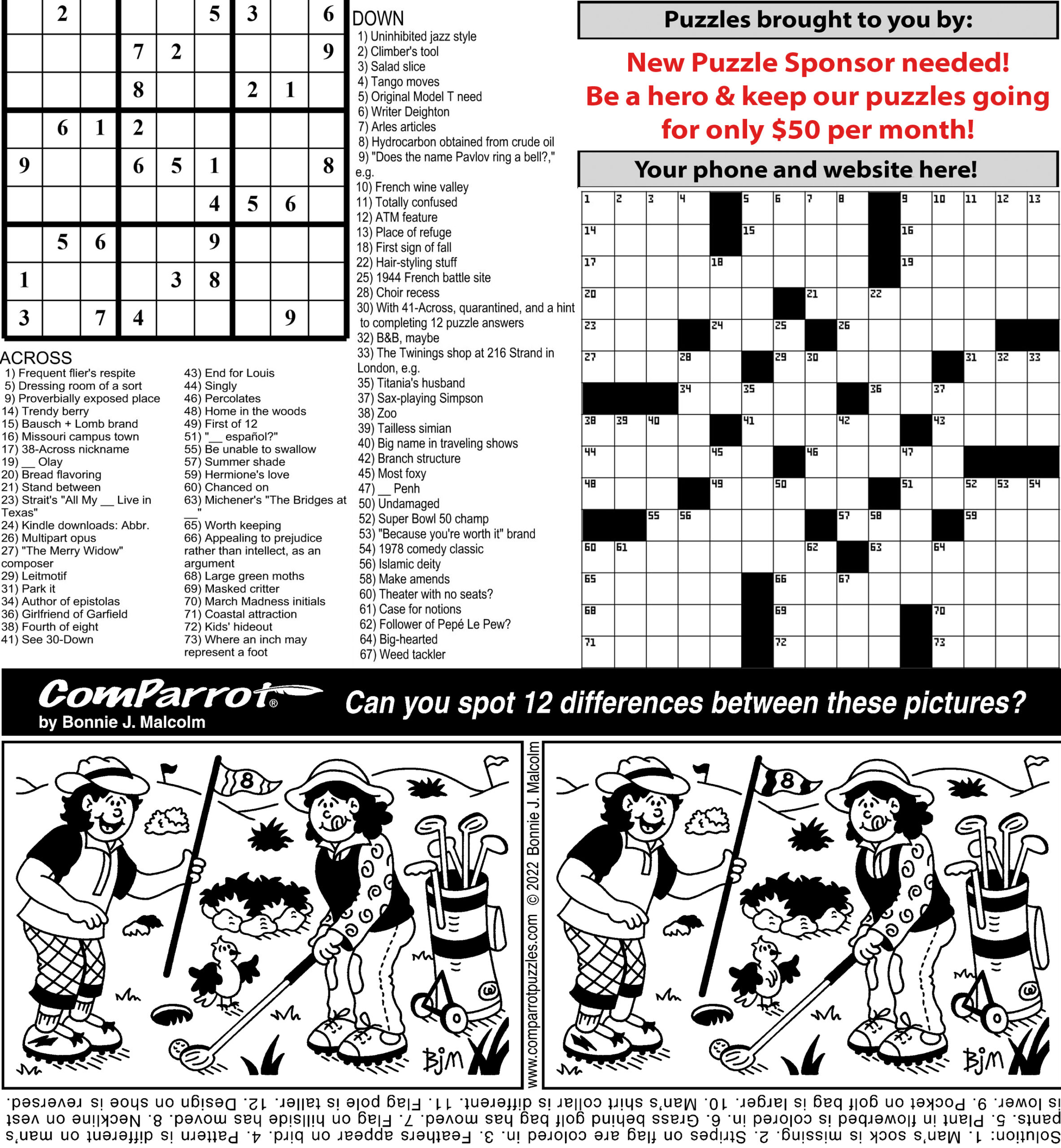 collage of this week's puzzles