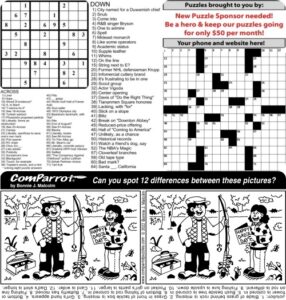 collage of this week's puzzles.