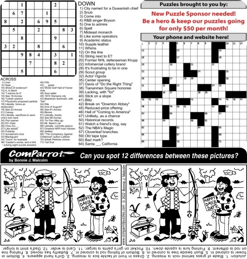 collage of this week's puzzles.