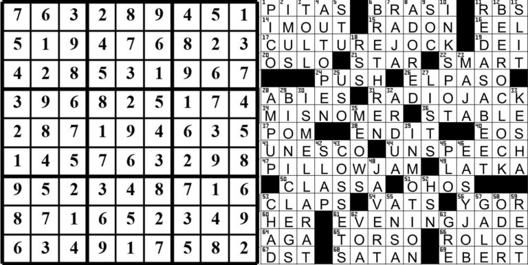 collage of this week's puzzle solutions