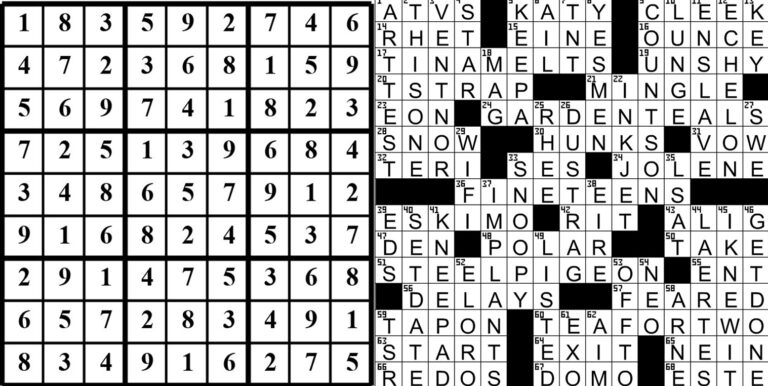 collage of this week's puzzle solutions