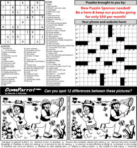 collage of this week's puzzles.