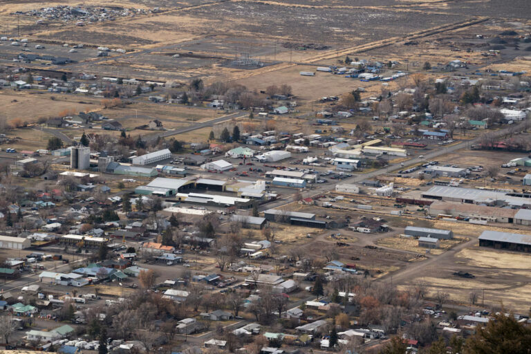 overhead view of the city of lakeview