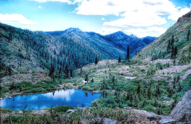 photo of a small mountain lake.