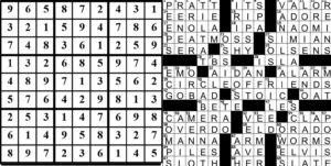 collage of this week's puzzle solutions.