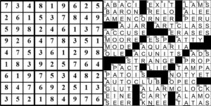 collage of this week's puzzle solutions.