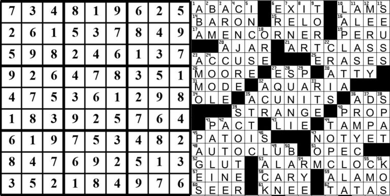collage of this week's puzzle solutions.