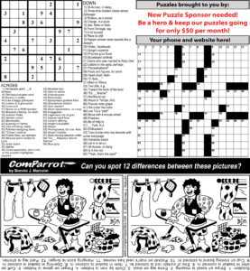 collage of this week's puzzles.