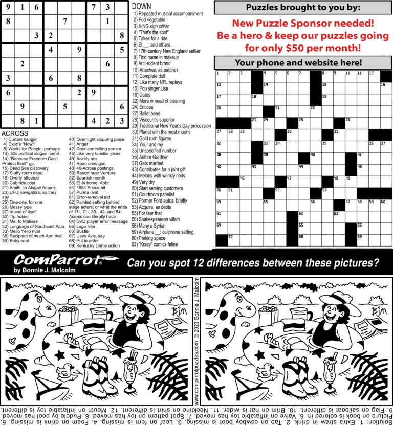 collage of this week's puzzles