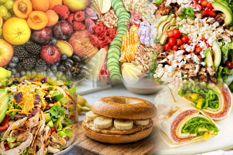 collage of completed dishes for some of this week's recipes.