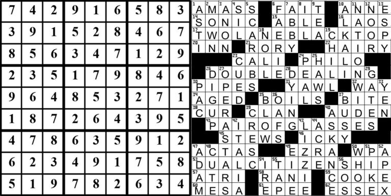 collage of this week's puzzle solutions
