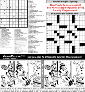 collage of this week's puzzles.