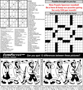 collage of this week's puzzles.