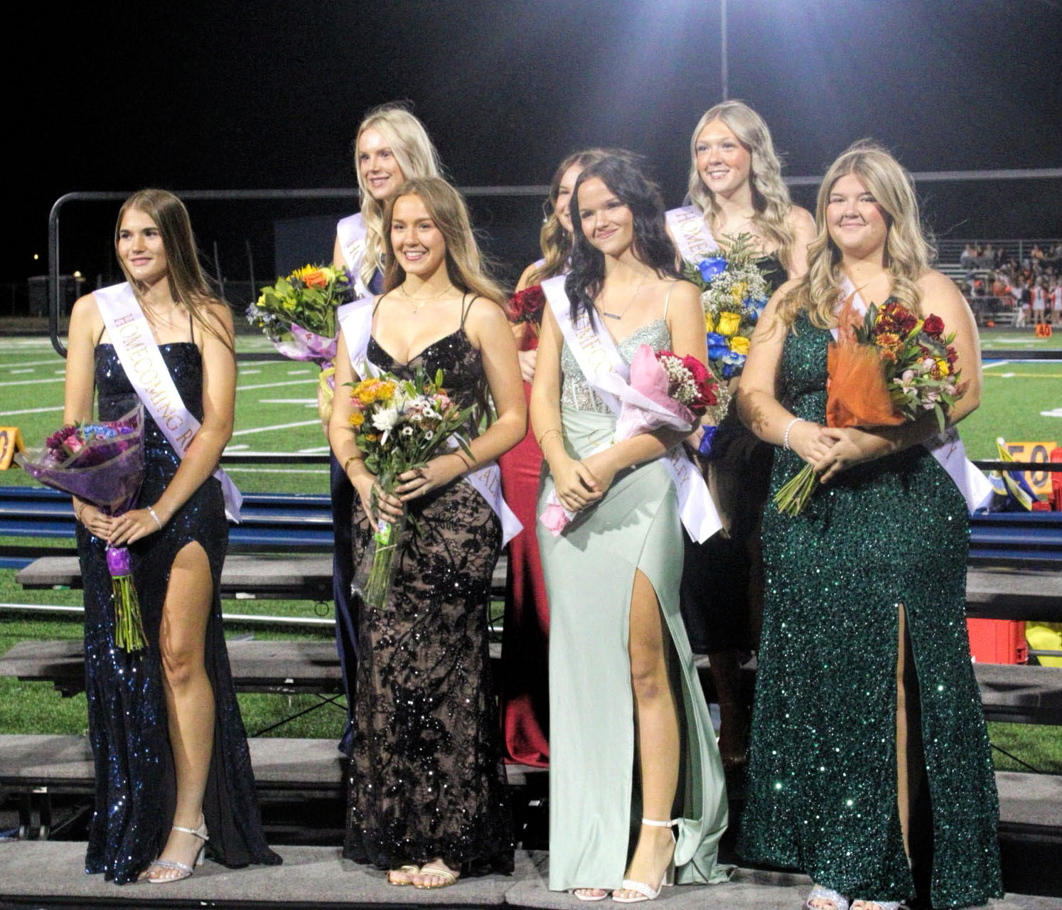 photo of a high school homecoming court.