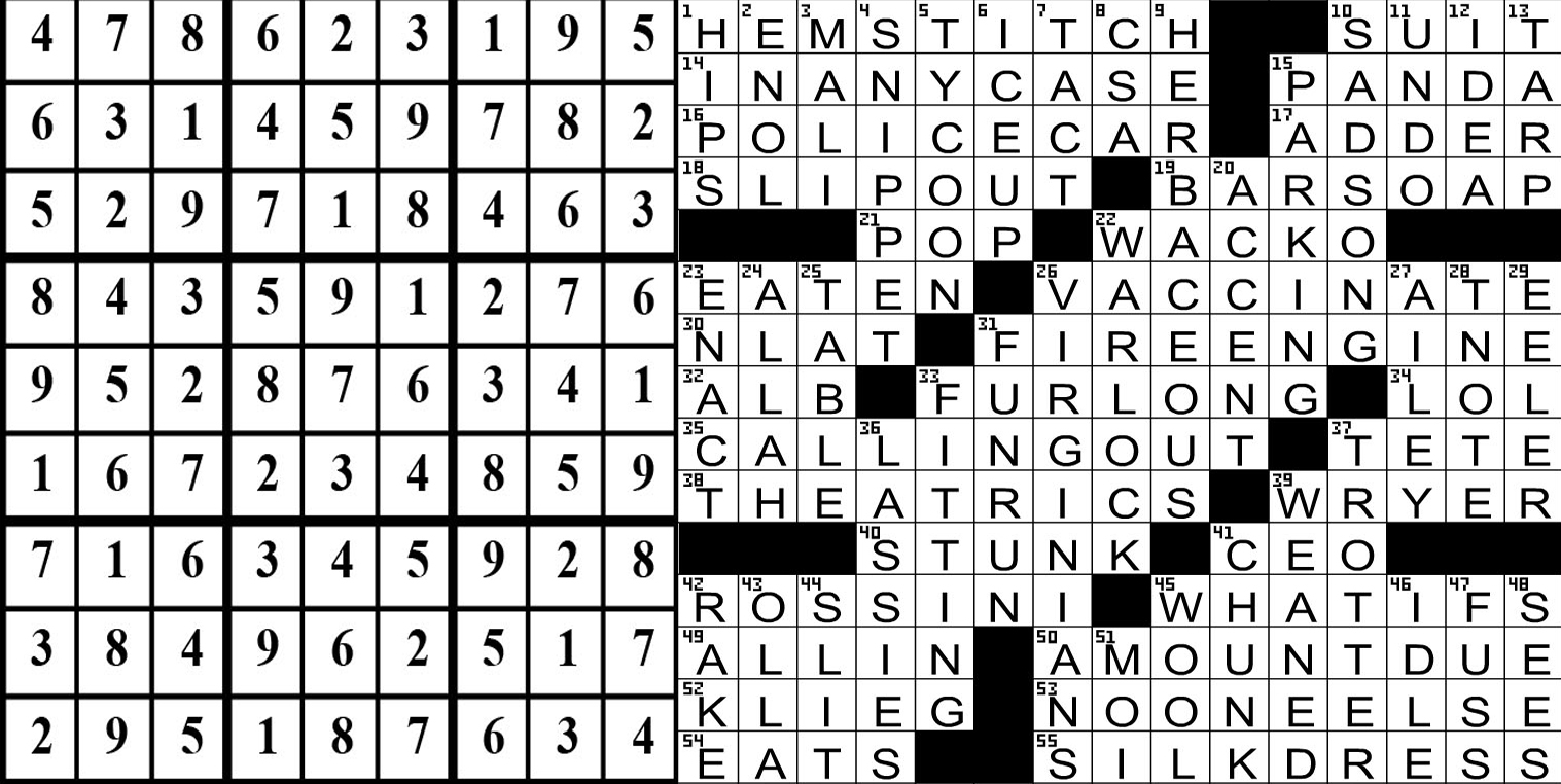 collage of this week's puzzle solutions