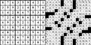 collage of this week's puzzle solutions.