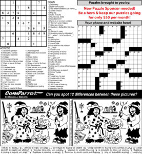 collage of this week's puzzles.