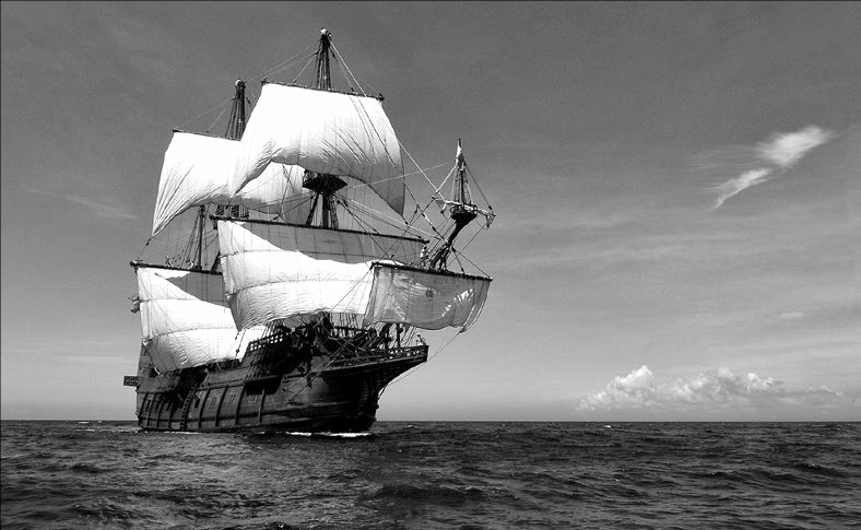photo of a recreation of a spanish galleaon.