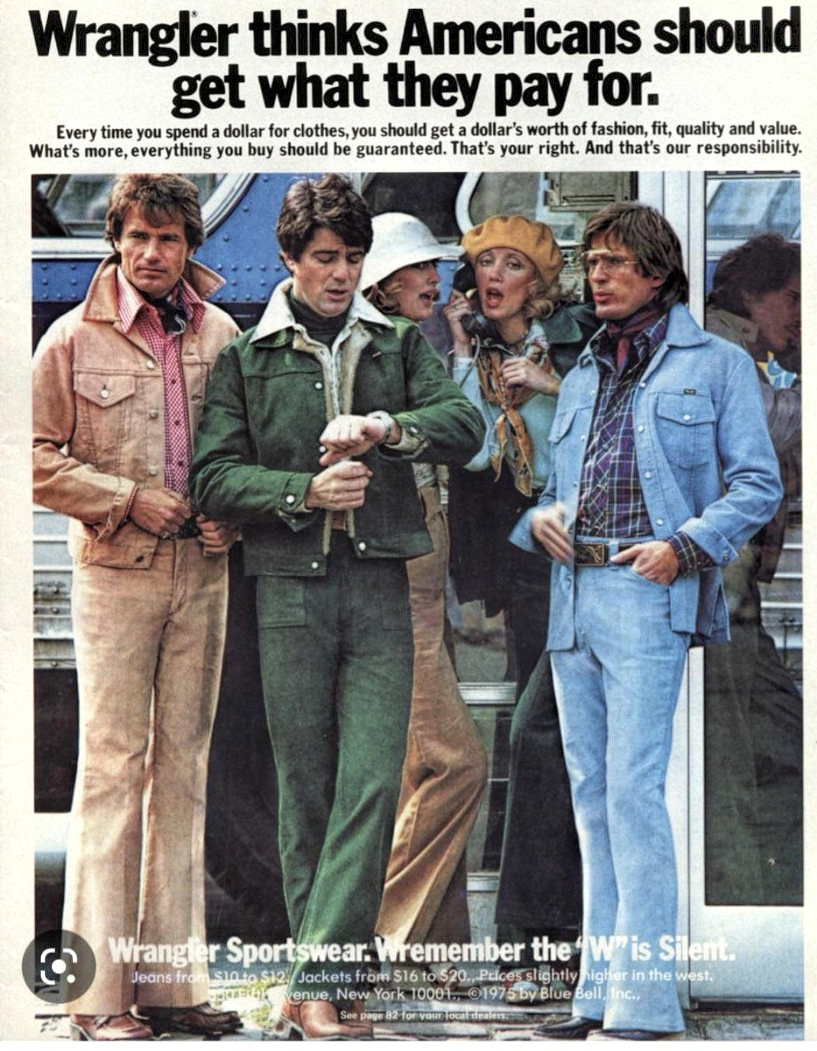 70s ad for wrangler pants.